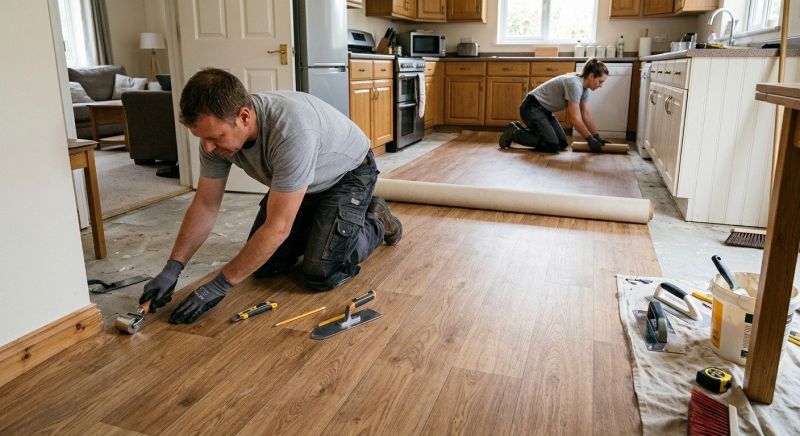 Linoleum Floor Installation in Little Elm, TX