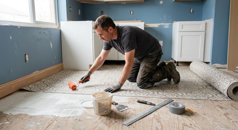 Sheet Linoleum Installation in Prosper, TX