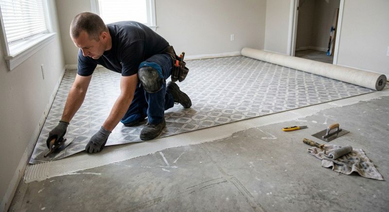 Sheet Vinyl Installation in Argyle, TX