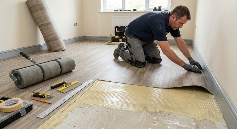 Sheet Vinyl Installation in Lewisville, TX